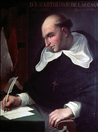 Bartolomé de Las Casas portrait anonyme, XVIe s.