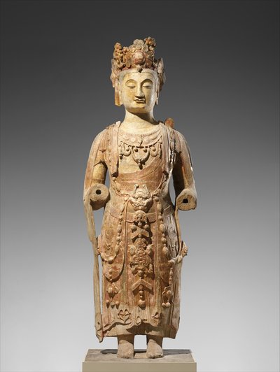 Dynastie Qi du Nord, grès Bodhisattva de la compassion (vers 550–560)