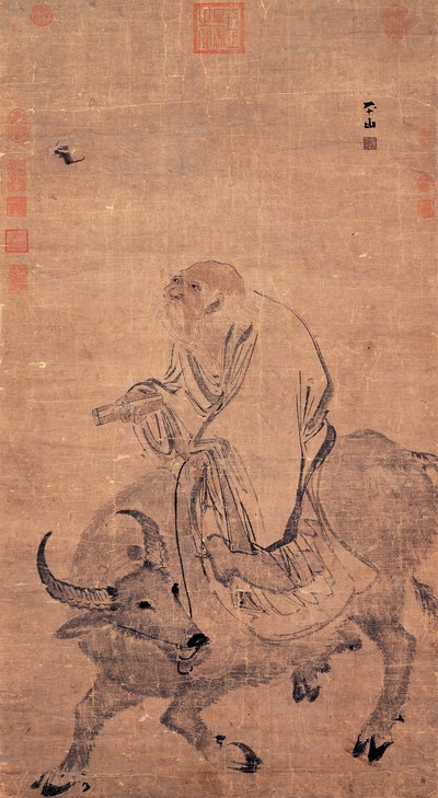 Zhang Lu Laozi chevauchant un buffle (dynastie Ming)